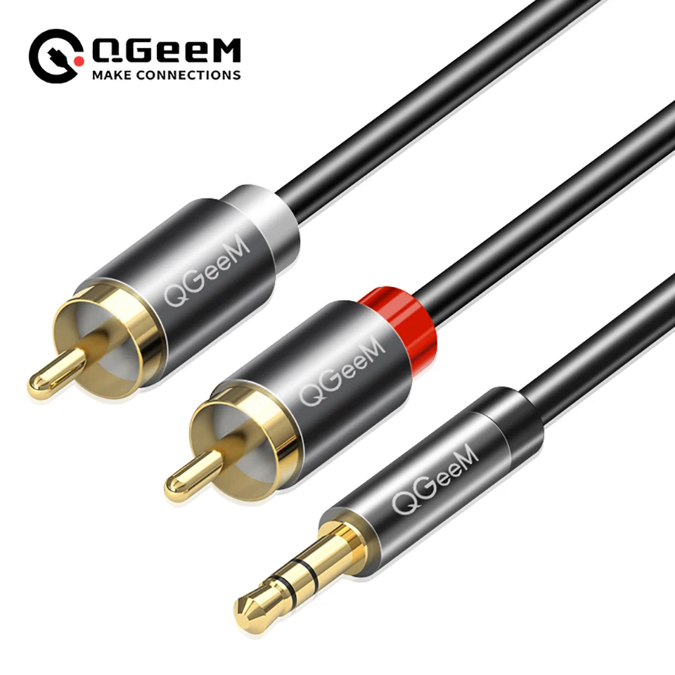 Home Cinema Player - Cabo RCA QGeeM 2RCA para 3.5mm,