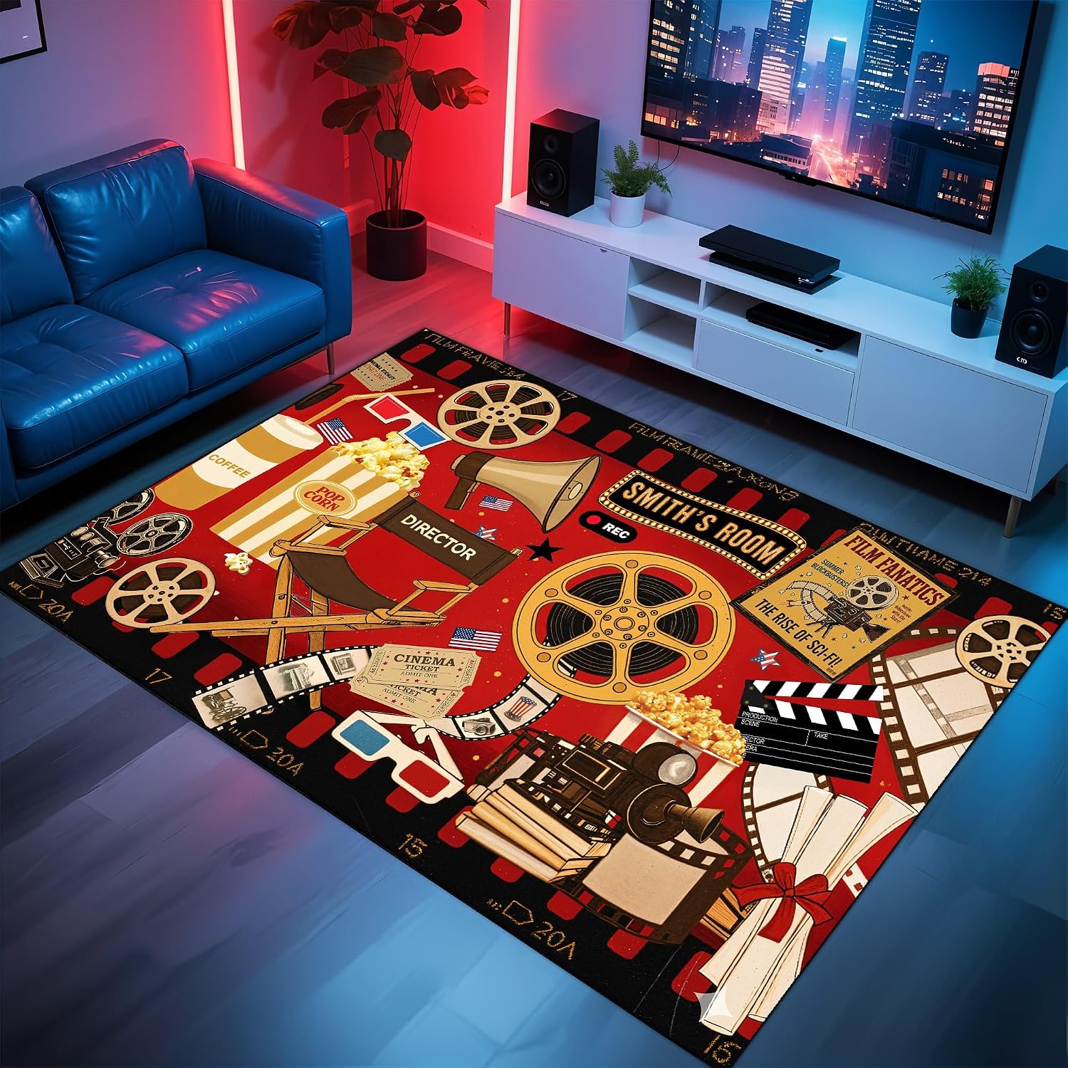 Home Cinema Flooring - Tapete Temático de Cinema Personalizado, Tapete