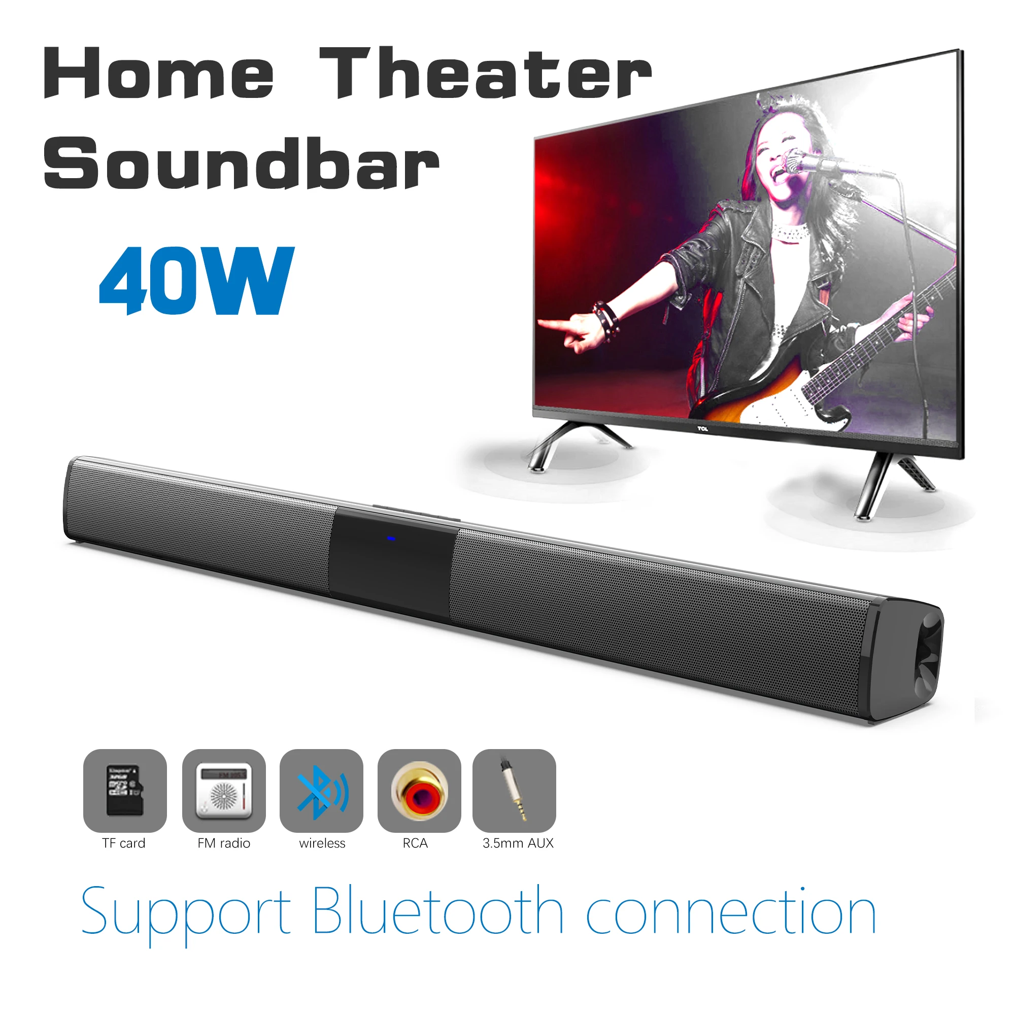 Home Cinema With Wireless Rear Speakers - Barra de som de alta potência