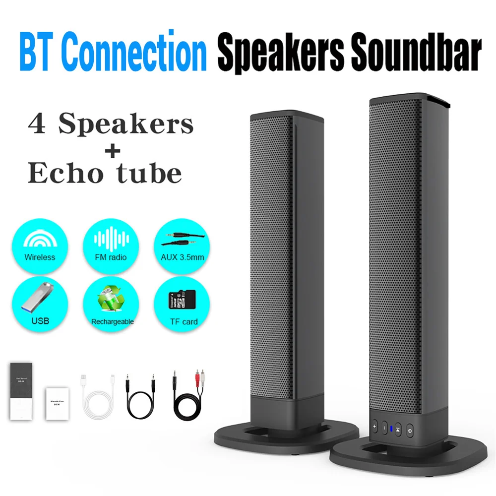Barra de som de tv sem fio blu - Home Cinema With Wireless Rear Speakers avaliação e preço
