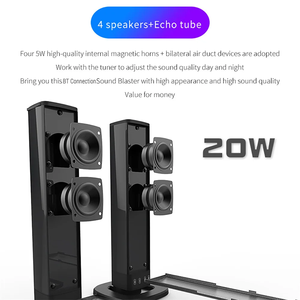 Barra de som de tv sem fio blu - Home Cinema With Wireless Rear Speakers avaliação e preço