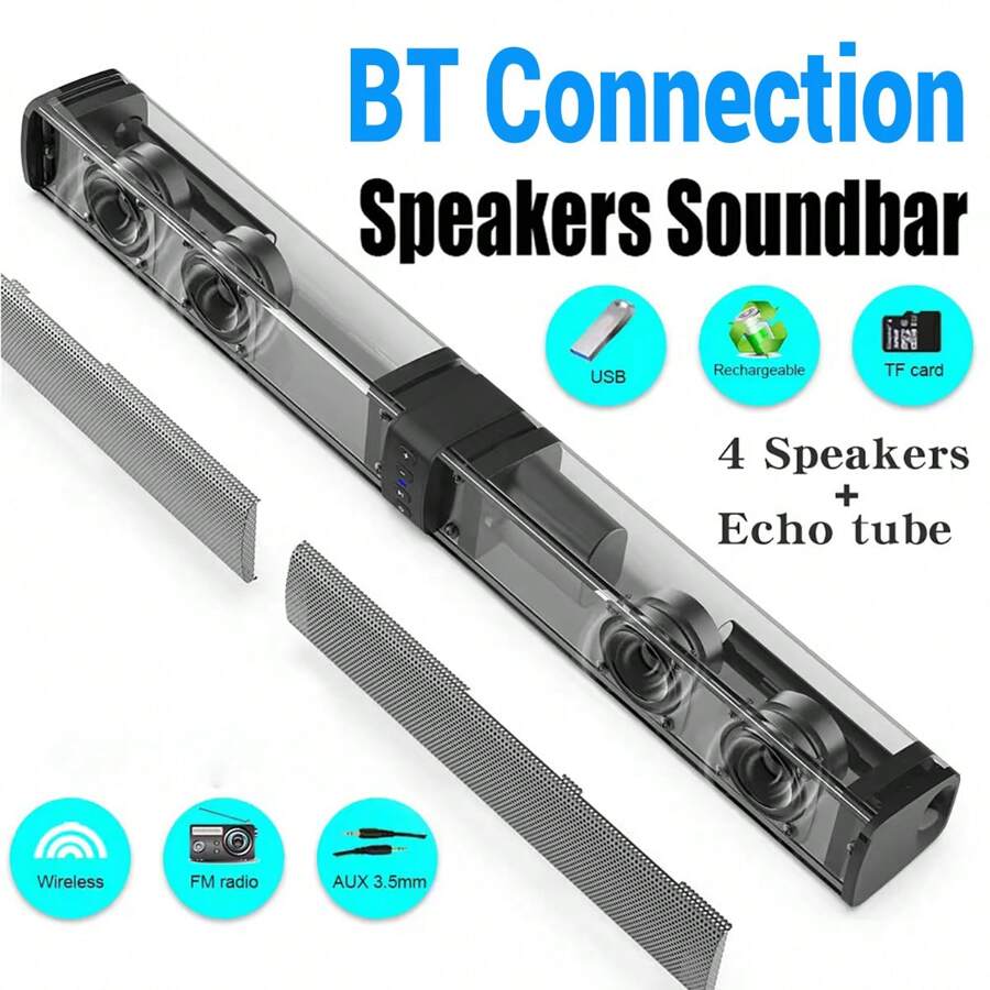 Soundbar Bluetooth 5.0 para TV - Home Cinema With Wireless Rear Speakers avaliação e preço