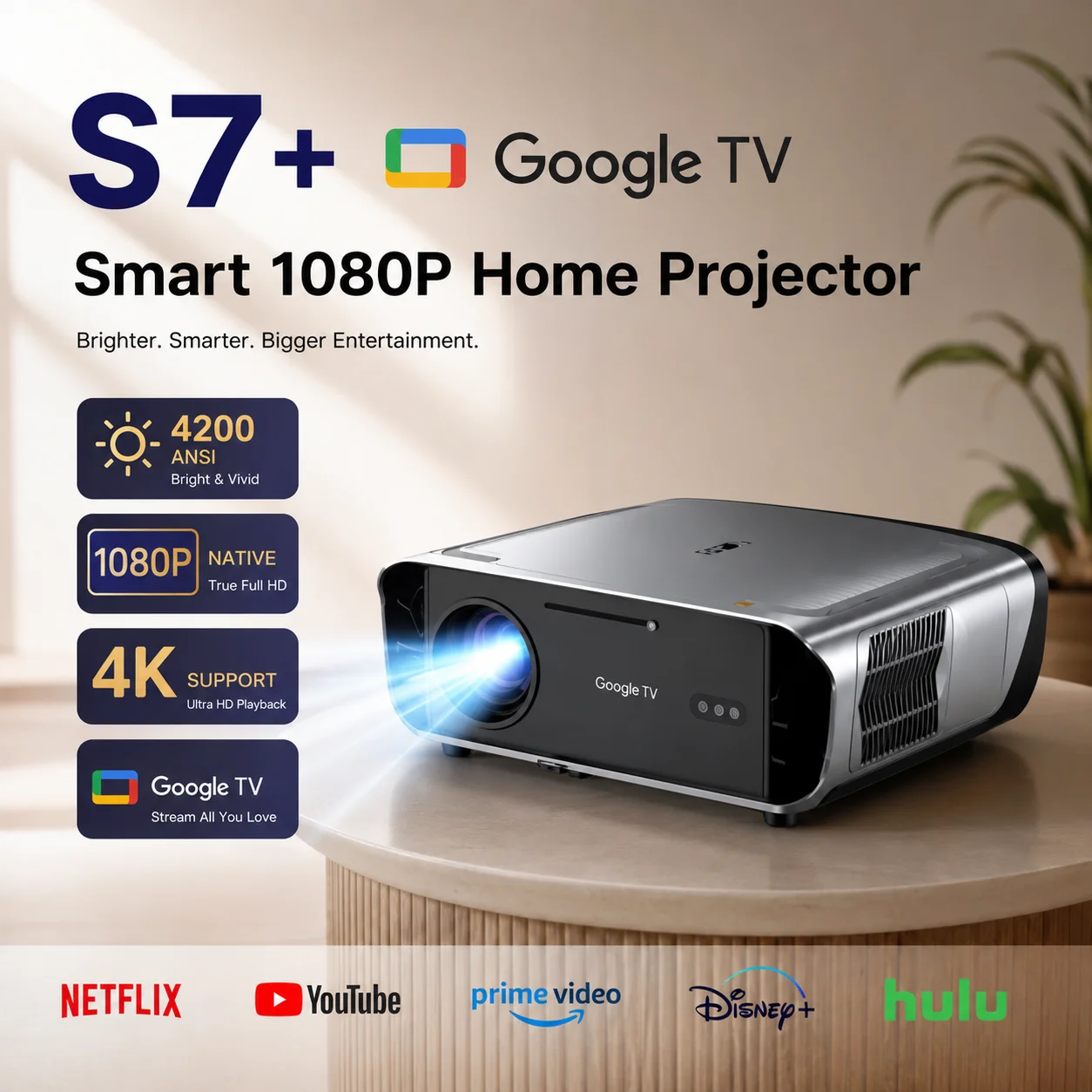 Projetor S7 4200ANSI Nativo 10 - Home Cinema With Wireless Rear Speakers avaliação e preço