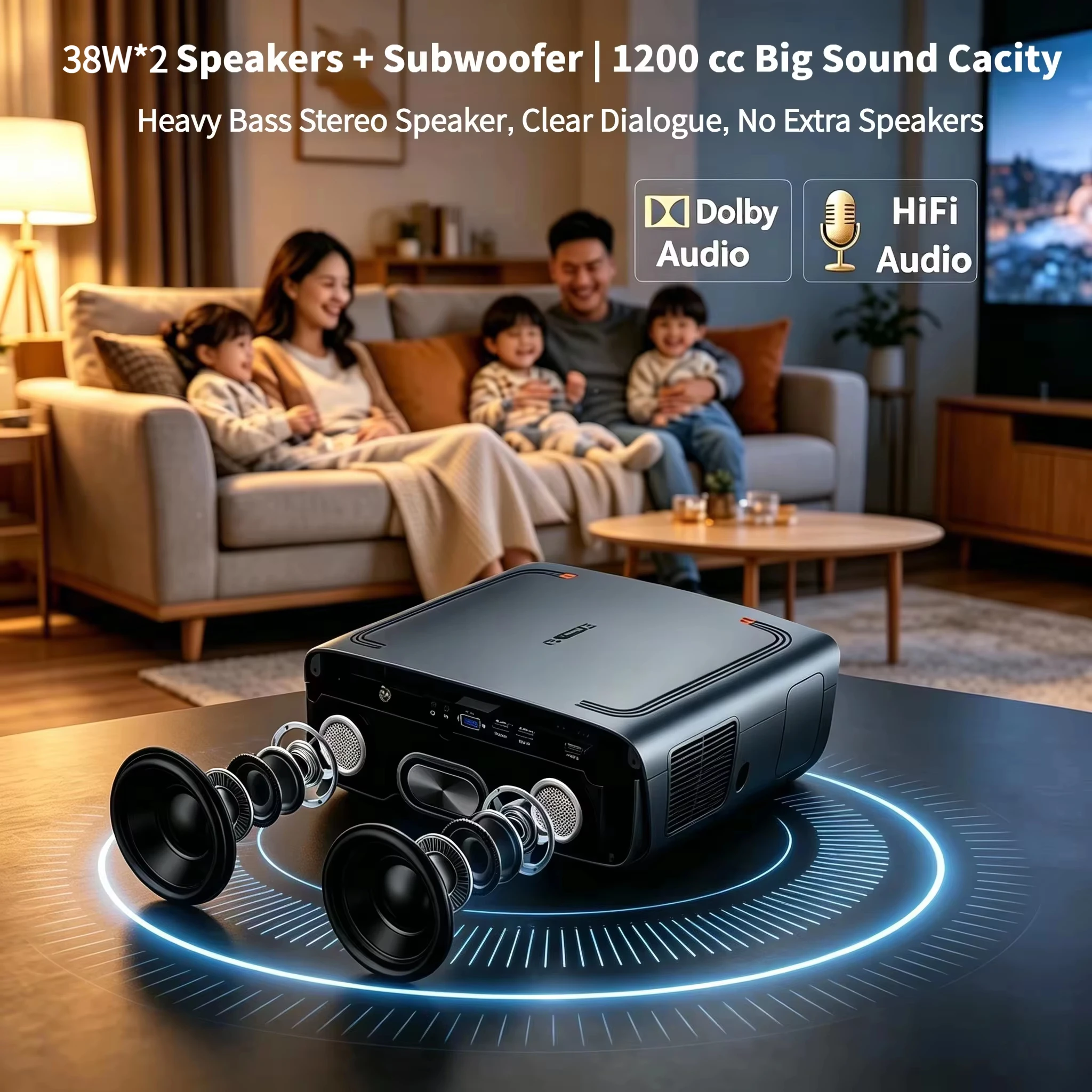 Projetor S7 4200ANSI Nativo 10 - Home Cinema With Wireless Rear Speakers avaliação e preço