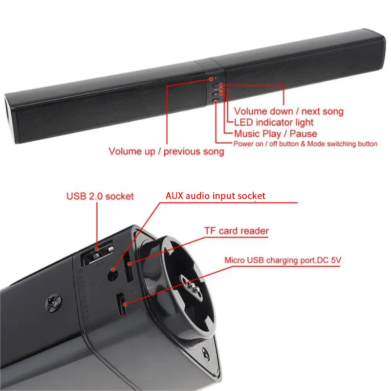 Poderoso soundbar som rádio bl - Home Cinema With Wireless Rear Speakers avaliação e preço