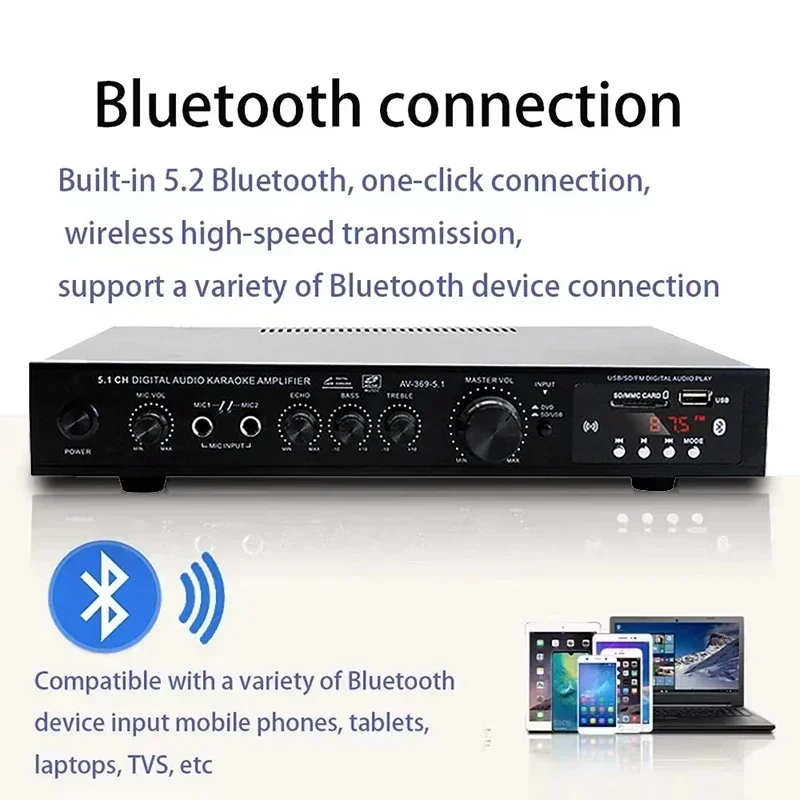 AV-369BT bluetooth 5.1 som alt - Home Cinema Audio System avaliação e preço