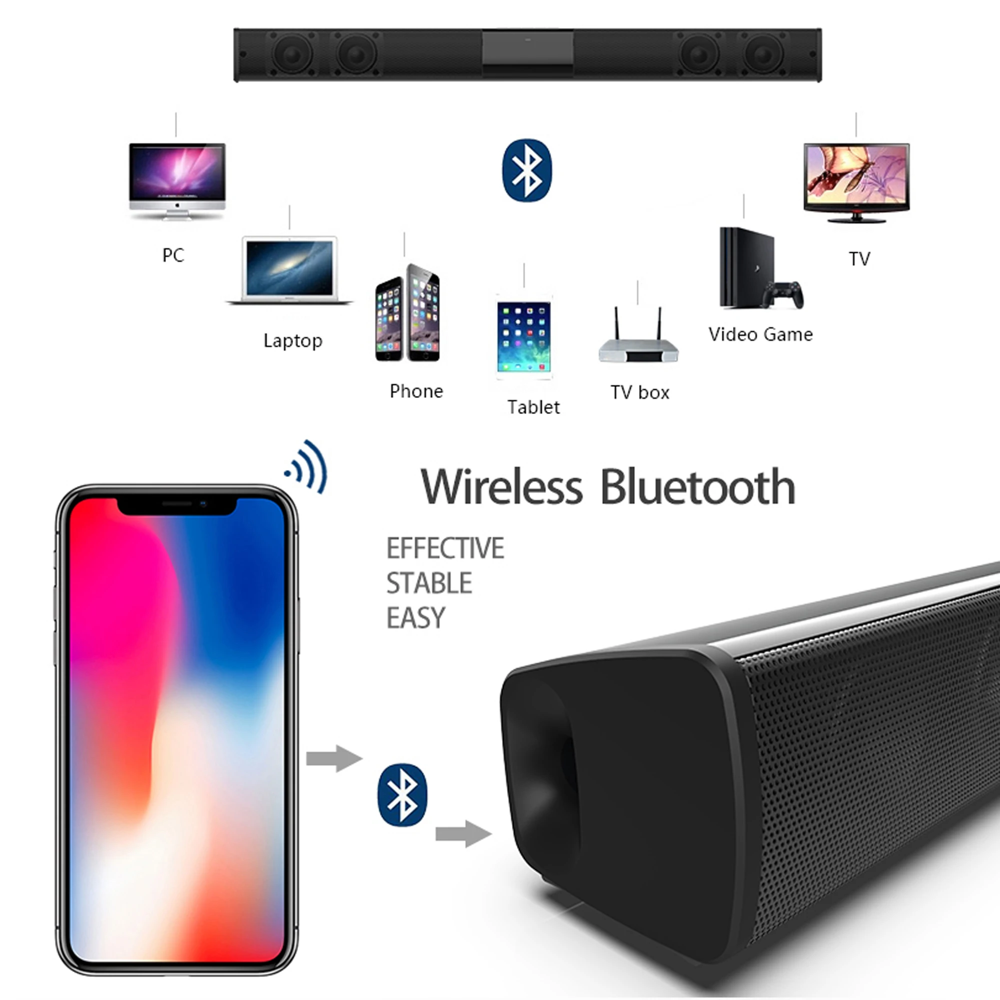 Barra de som de alta potência  - Home Cinema With Wireless Rear Speakers avaliação e preço