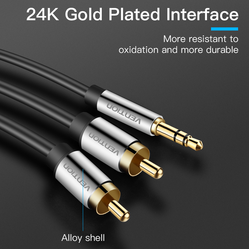 Vention cabo rca 3.5 para 2rca - Home Cinema Player avaliação e preço